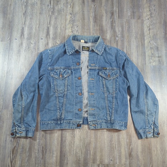 Vtg Maverick Blue Bell Jacket Mens 42 Cowboy Cut Western Rodeo Denim Distressed